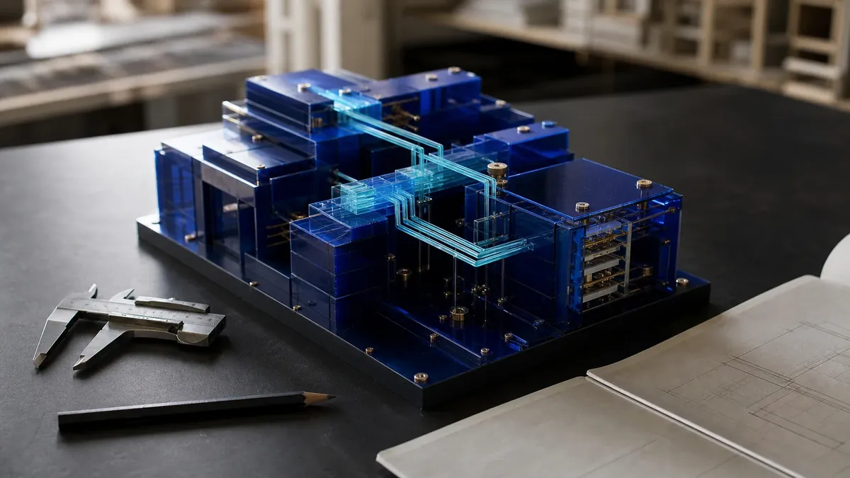 Architectural model representing the structure and cost of custom software
